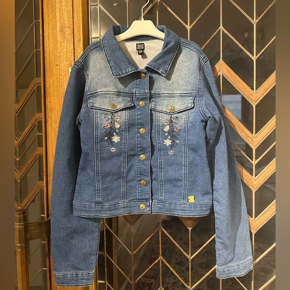 Deux par Deux Blue Denim Girl Jacket Size 12/24 in Very Good Condition